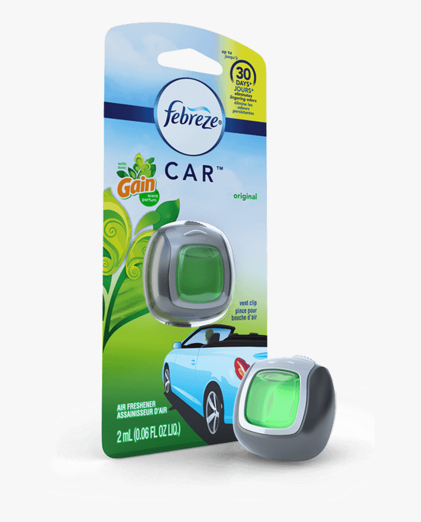 Febreze Car Vent Clip, Gain Original Scent - Febreze Car Smoke Odor Eliminator, HD Png Download