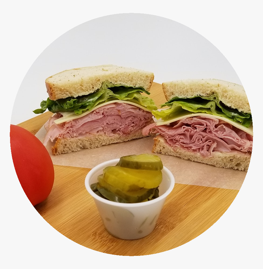 Ham & Swiss Sandwich - Fast Food, HD Png Download