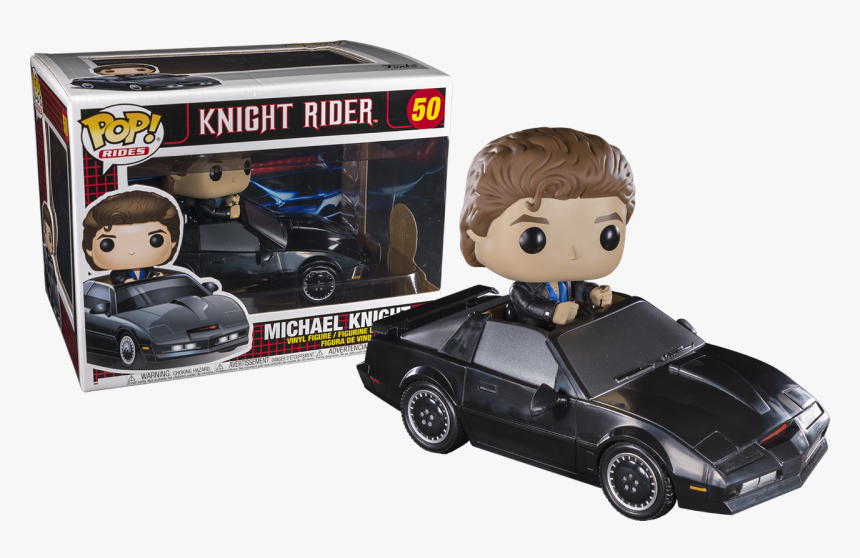 Michael Knight With Kitt Pop Rides Vinyl Figure - Knight Rider Funko Pop, HD Png Download