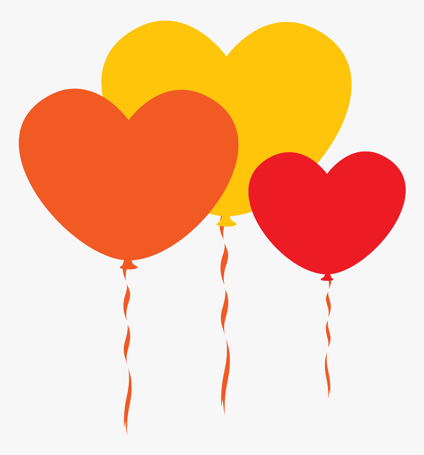 Cartoon Heart Clip Art - Love Baloon Cartoon Png, Transparent Png