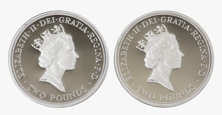 Pre-owned 1989 Uk Bill Of Rights £2 Silver Proof Piedfort - Rare 2 Pound Coins, HD Png Download