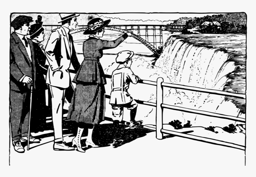 Human Behavior,art,monochrome Photography - Niagara Falls Clip Art, HD Png Download