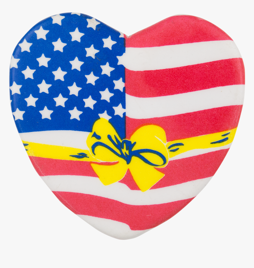 American Flag Heart 2 Cause Button Museum - Unique American Flag Drawing, HD Png Download