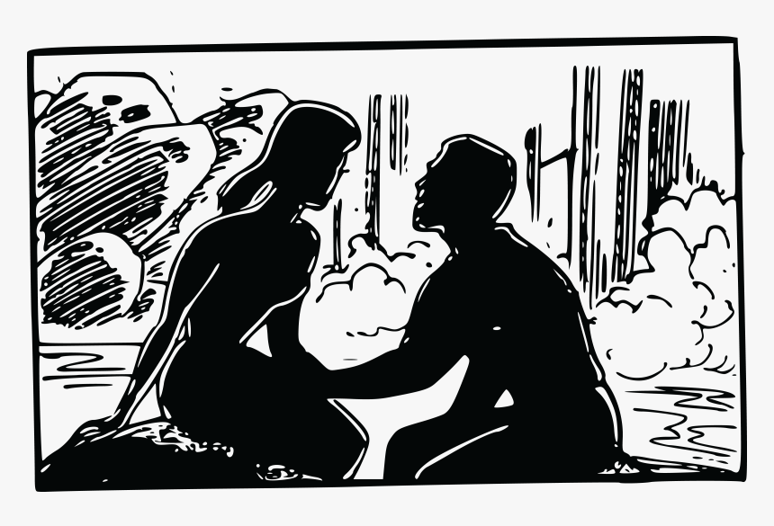 Transparent Waterfall Clipart - Waterfall Romantic Couple, HD Png Download