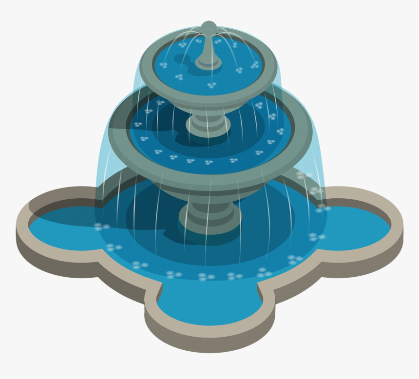 3 Stage Fountain - Clipart Water Fountain Png, Transparent Png