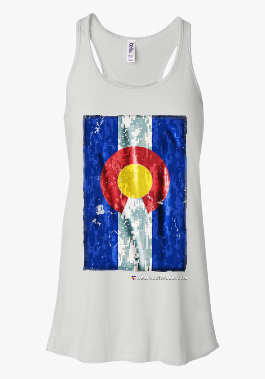Digital Camo Colorado Flag Ladies - Active Tank, HD Png Download