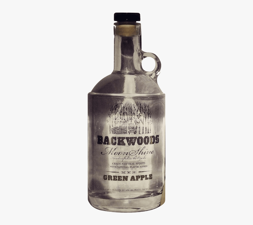 Backwoods Moonshine Green Apple - Glass Bottle, HD Png Download