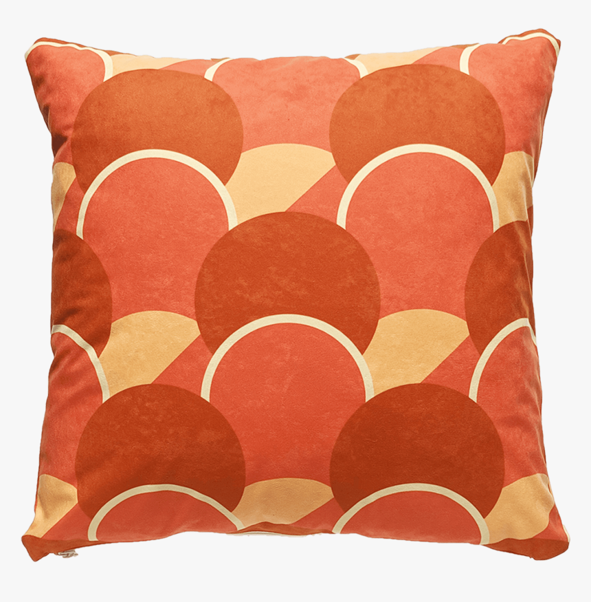 Patterned Faux Suede Orange Throw Pillow Cushion Hd Png