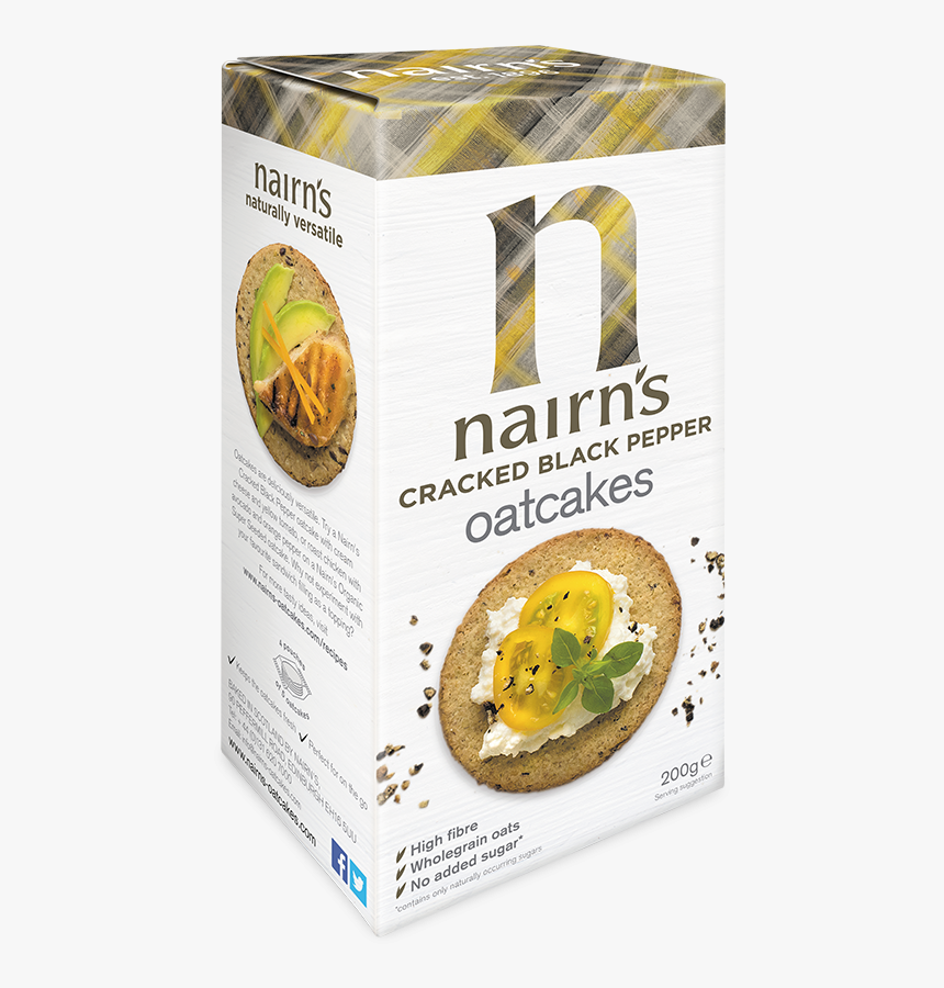 Cracked Black Pepper - Nairn Super Seeded Oat Cake, HD Png Download