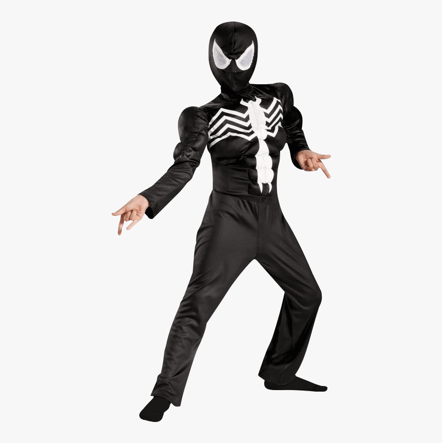 Kids Deluxe Spider-man Venom Costume - Spider Man Costume Black, HD Png Download