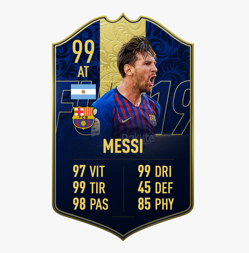 Messi Equipe De L Année Toty Fut - Messi Toty Fut Draft 19, HD Png Download