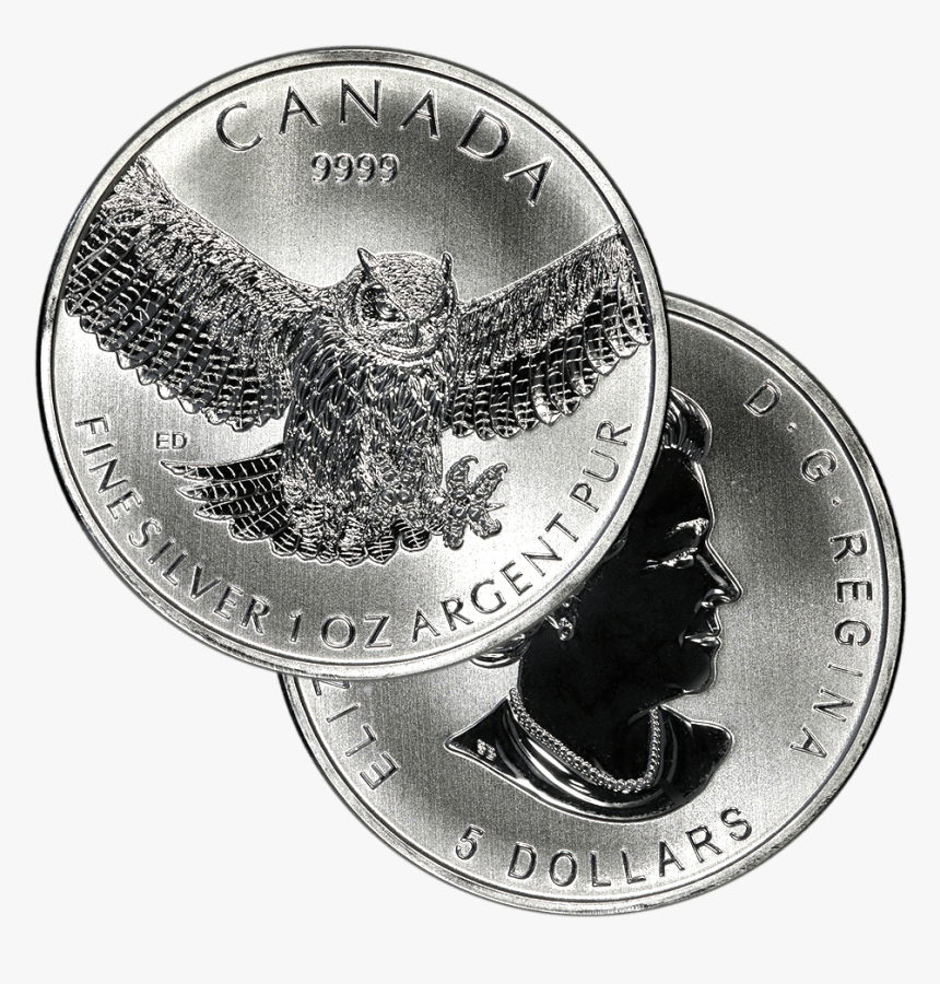2015 Canada Great Horned Owl - Quarter, HD Png Download