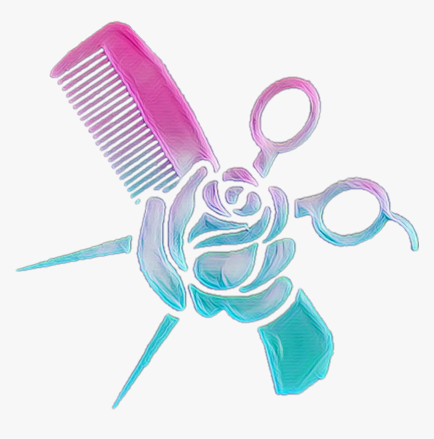 Puesto 2 - Scissors And Comb Purple, HD Png Download
