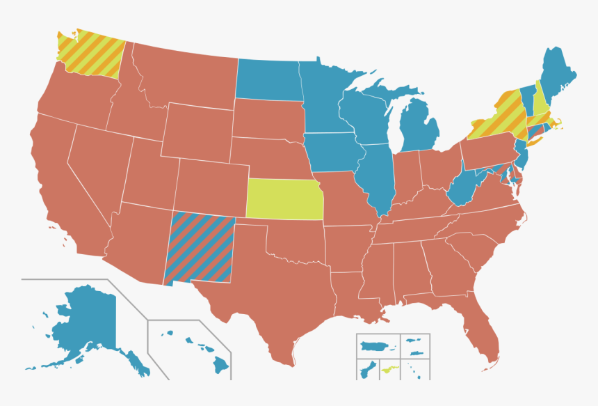 Application De La Peine De Mort Aux États-unis - Map Of Us Governors, HD Png Download