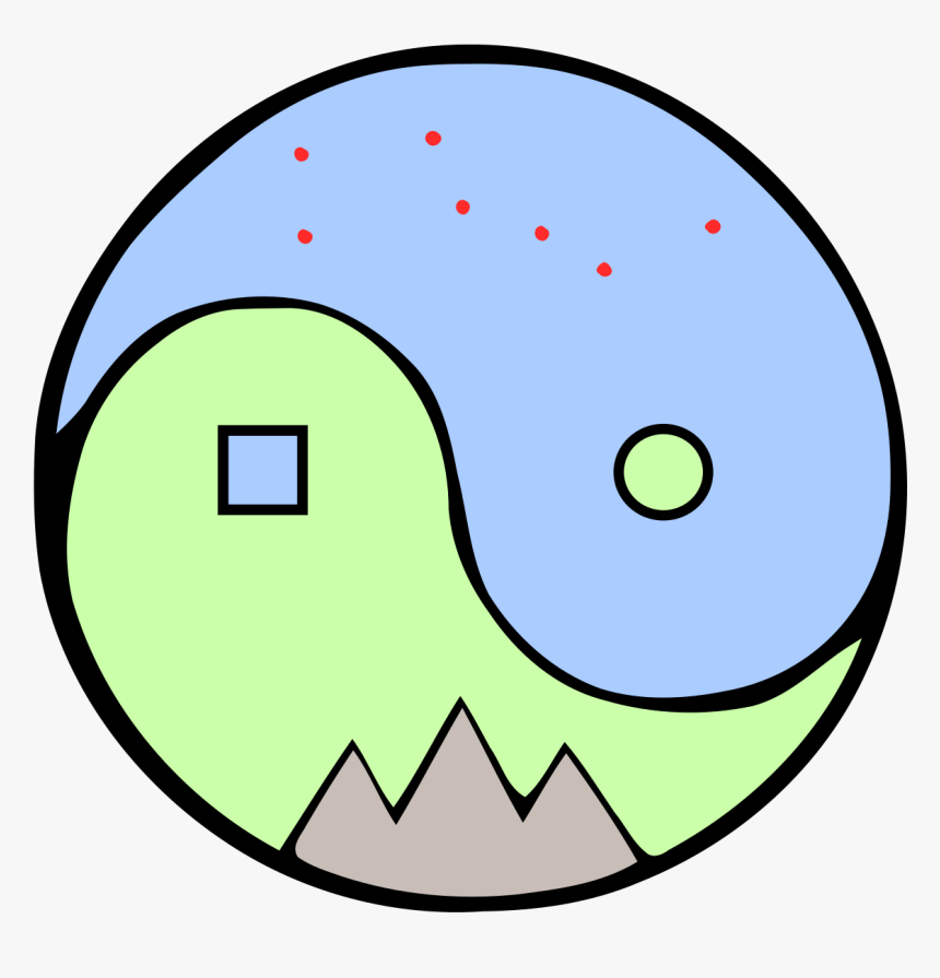 File Yinyang Heaven Squared Earth Circumpolar Seven - Drawing, HD Png Download