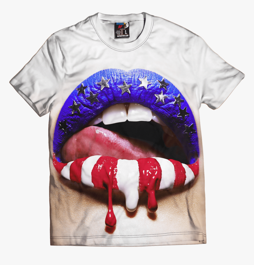 American Flag Lips, HD Png Download