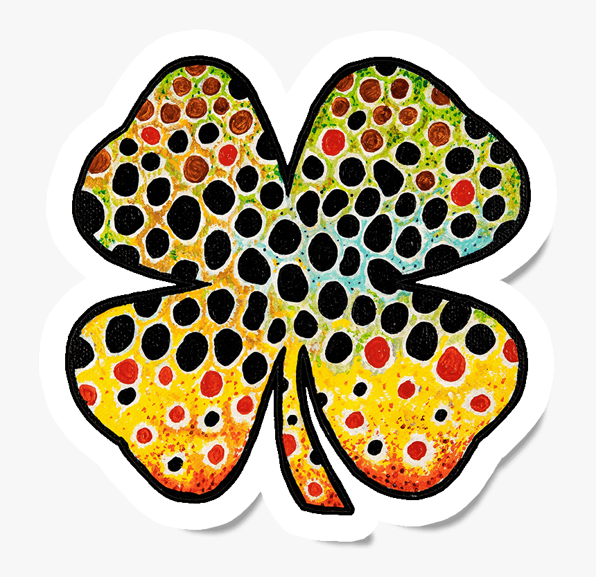 Ethan Markie Lucky Brown Trout Clover Sticker - Riodinidae, HD Png Download