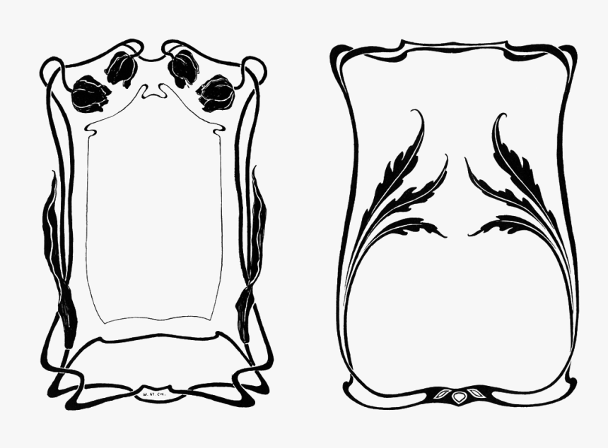 15 Art Nouveau Border Png For Free On Mbtskoudsalg - Border Art Nouveau Rose, Transparent Png
