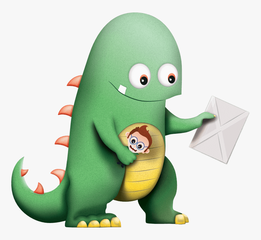 Kaiju Delivering Mail - Cartoon, HD Png Download