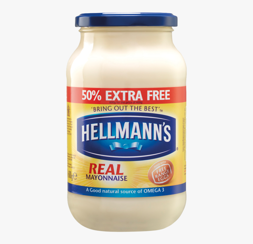 Hellmanns Real 50 Extra Free - Extra Free Hellmans, HD Png Download