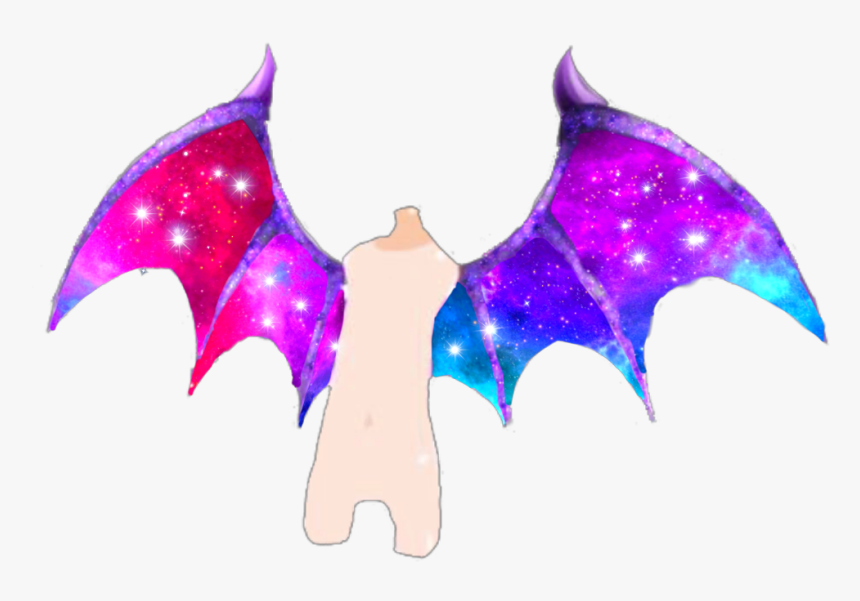 #demon #wings #galaxy #cocoppaplay - Animal Figure, HD Png Download