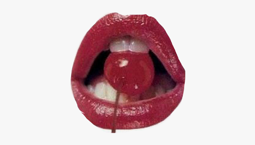Lips With Cherry Aesthetic, HD Png Download