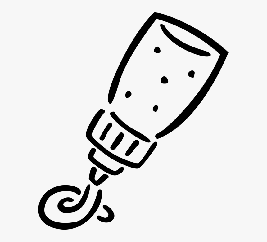 Vector Illustration Of Ketchup, Mustard, Or Mayonnaise - Leim Clipart, HD Png Download