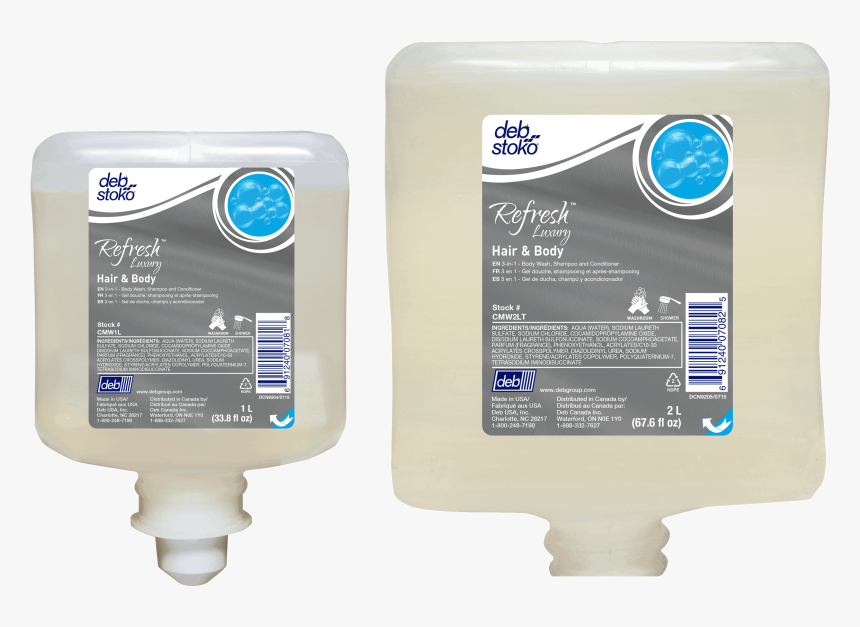 Refresh™ Luxury 3 In 1 Hair & Body Wash - 2liters Shampoo Body Soap, HD Png Download