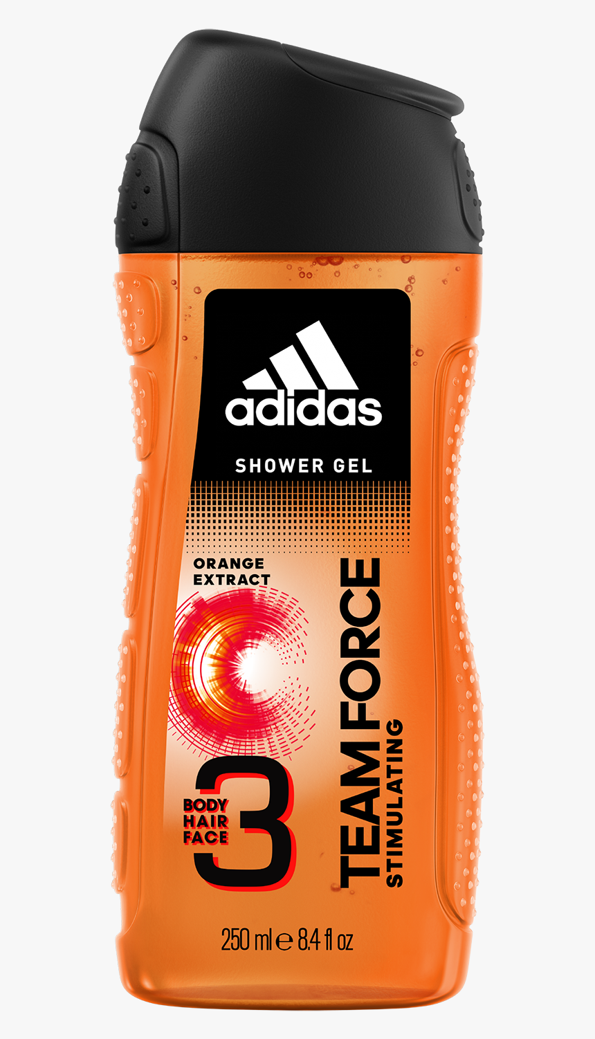 Team Force 3in1 Body, Hair And Face Shower Gel For - Adidas Shower Gel, HD Png Download