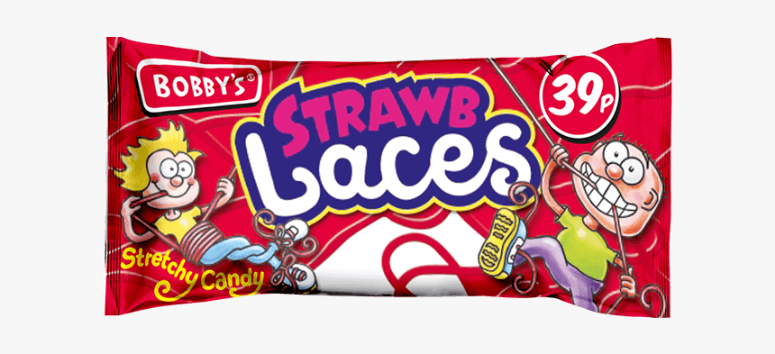 Strawb Laces - Bobbys Sweets, HD Png Download