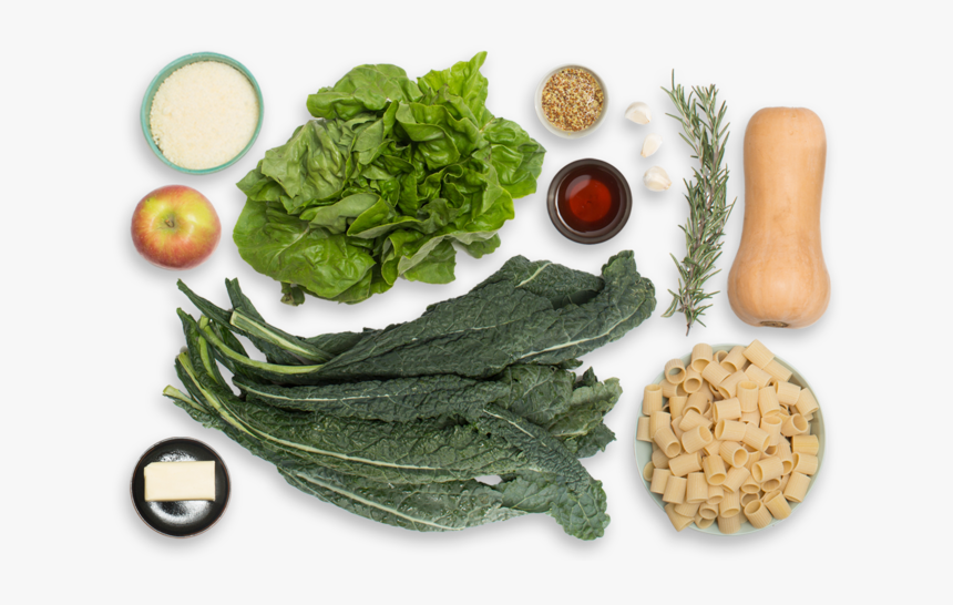 Butternut Squash & Kale Rigatoni With Crispy Rosemary - Spinach, HD Png Download