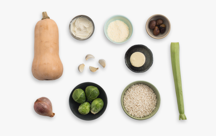 Butternut Squash Risotto With Brussels Sprouts & Chestnuts - Gourd, HD Png Download