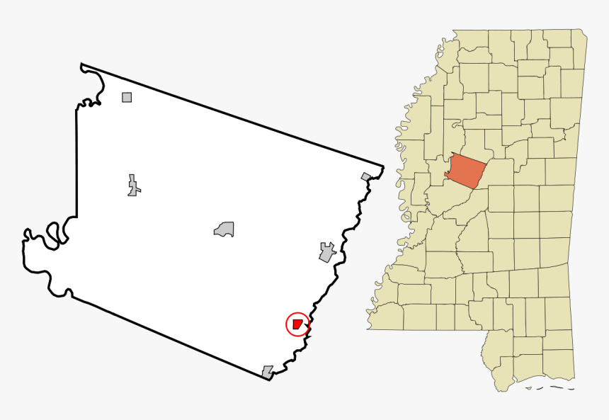 Holmes County Mississippi Incorporated And Unincorporated - Lexington Ms On A Map, HD Png Download