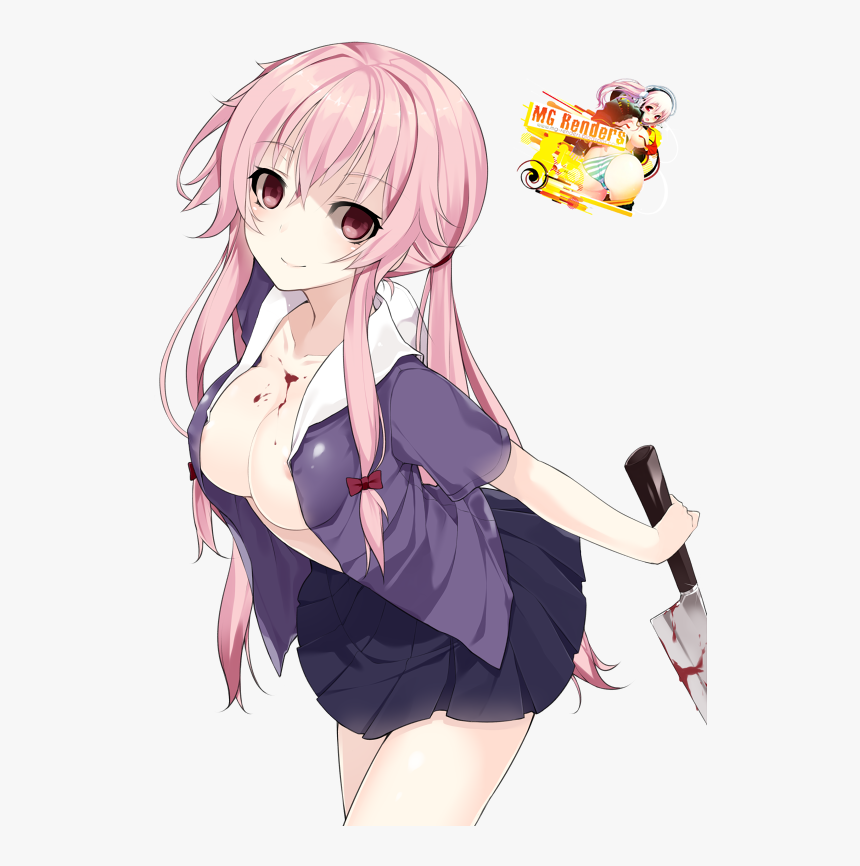 Anime Mirai Nikki Yuno, HD Png Download