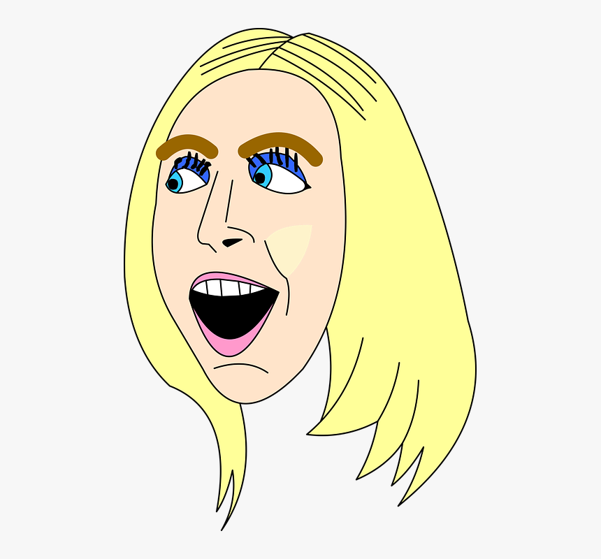 Girl, Surprise, Cartoon, Drawing, Woman, Female, Young - ประหลาด ใจ รูป การ์ตูน, HD Png Download