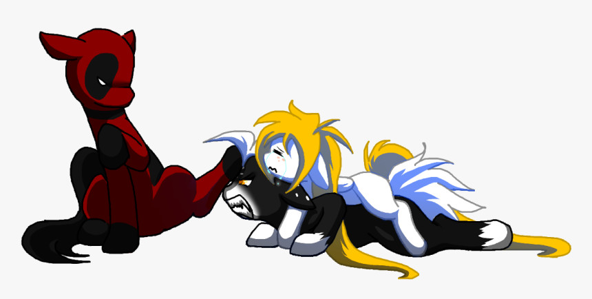 Artist Thamutt Flank Crying Deadpool Is - Crying Pony Oc, HD Png Download