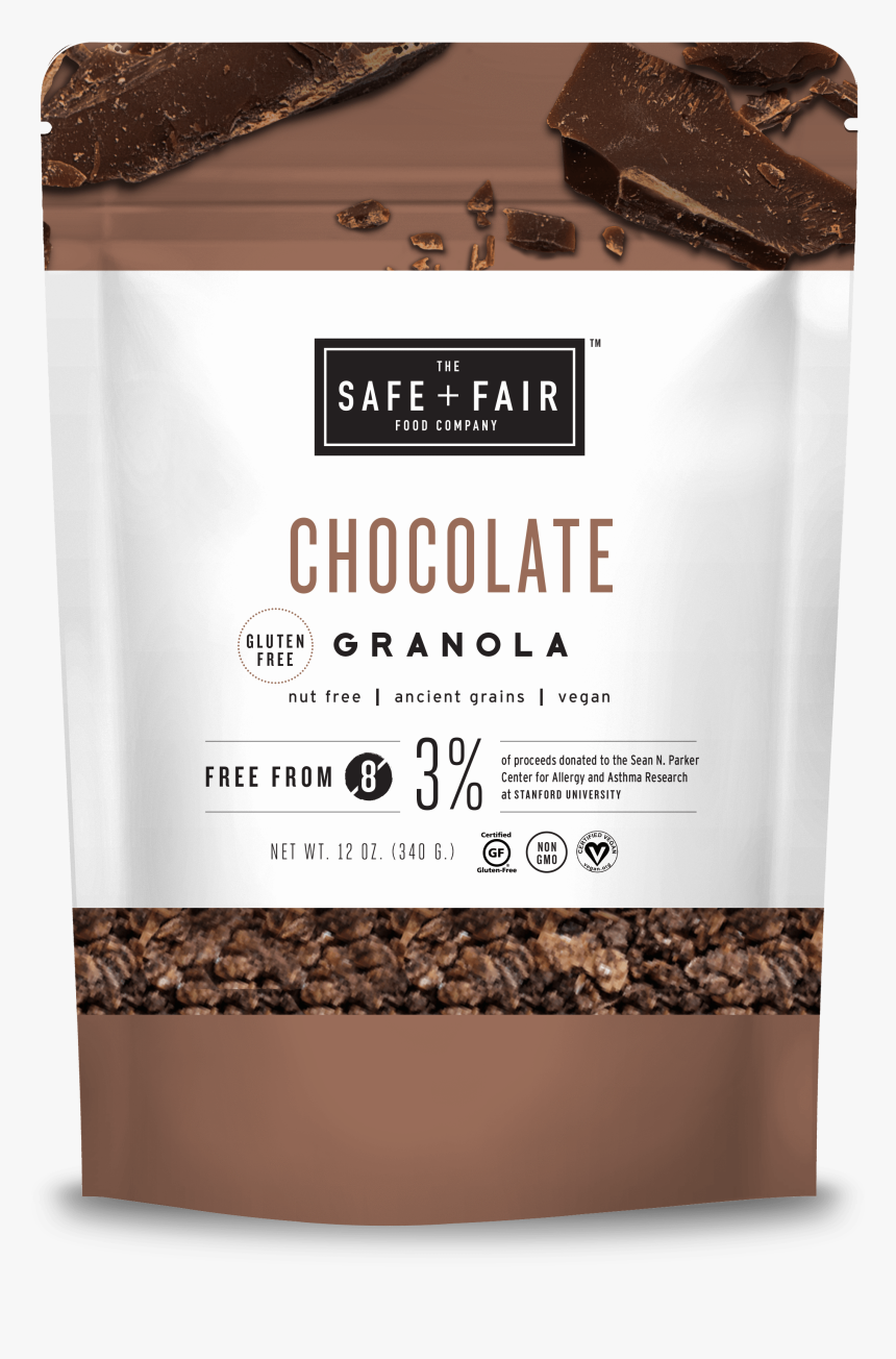 Chocolate Granola - 12oz - Pouch - Safe And Fair Birthday Cake Granola, HD Png Download