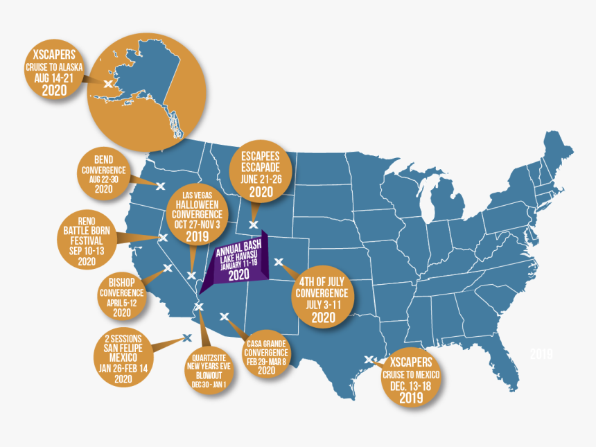 Xscapers Convergence Map - Firing Squad Usa States, HD Png Download