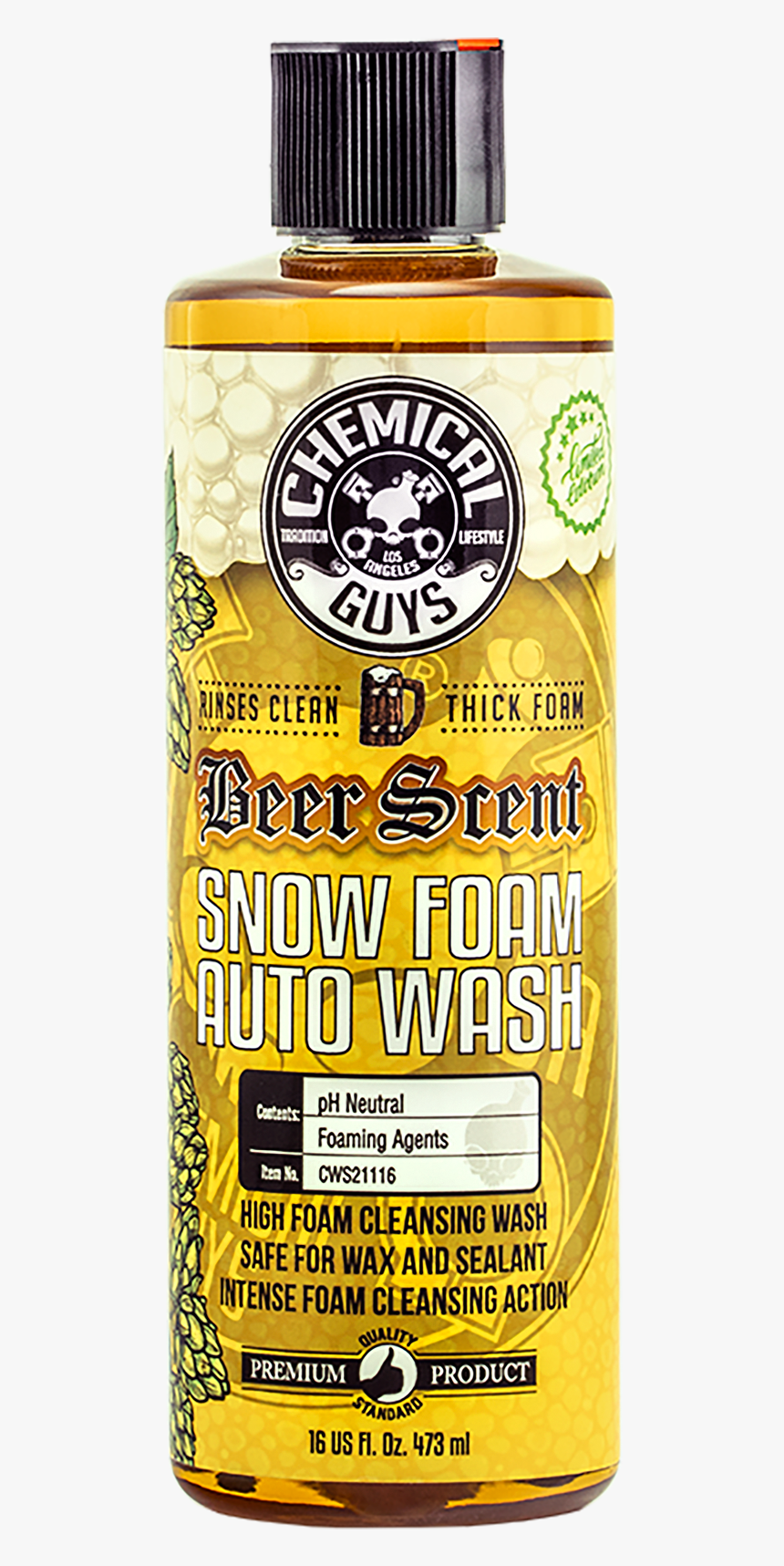 Beer Scent Snow Foam Extreme Foam Cleansing Wash Limited - Chemical Guys Shampoo, HD Png Download