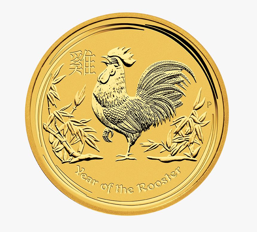 Transparent Year Of The Rooster Png - 1 Oz Gold Coin Australia 2017, Png Download