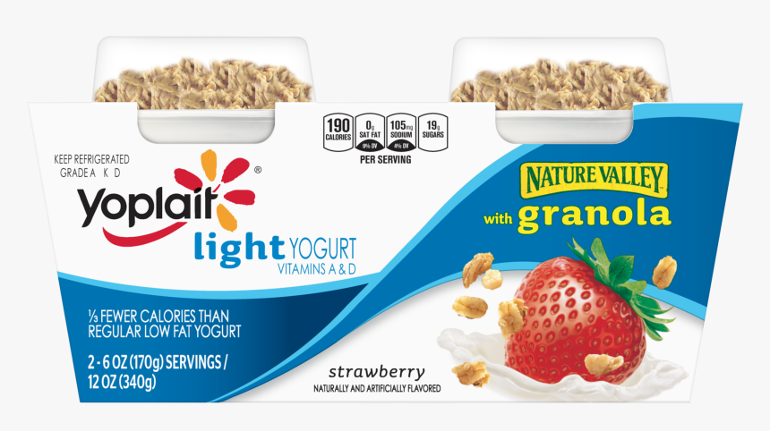Yogurt Transparent Granola - Yoplait Strawberry Yogurt With Granola, HD Png Download