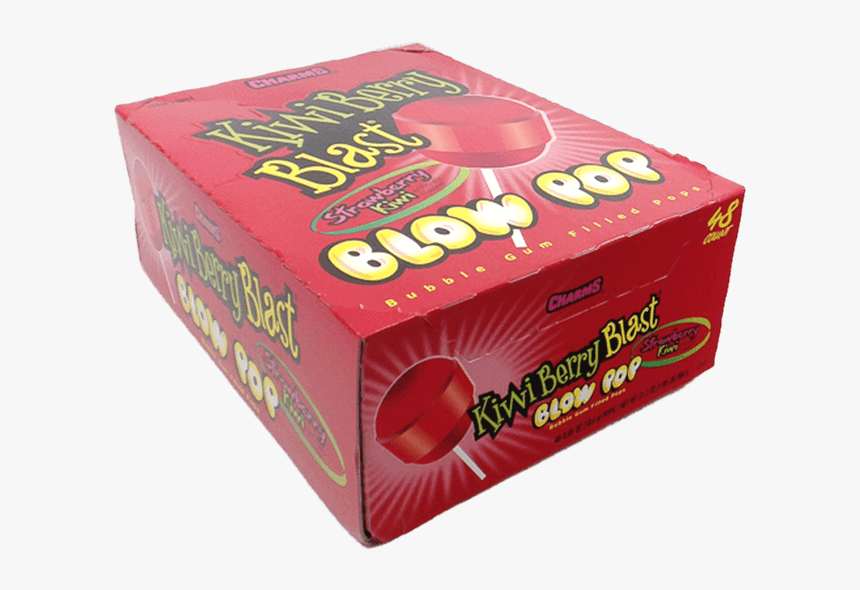Charms Kiwi Berry Blast Blow Pop Box 48 Count - Box, HD Png Download