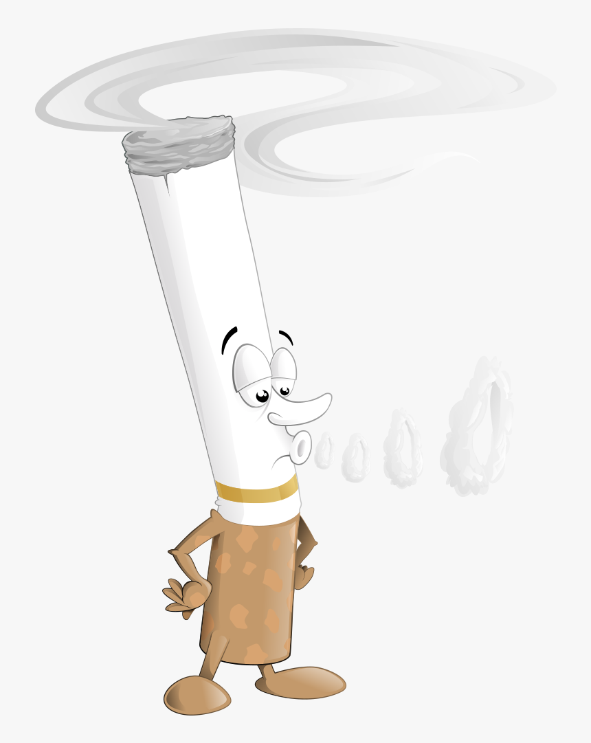 Cigarette Cartoon Clip Art - Clip Art, HD Png Download