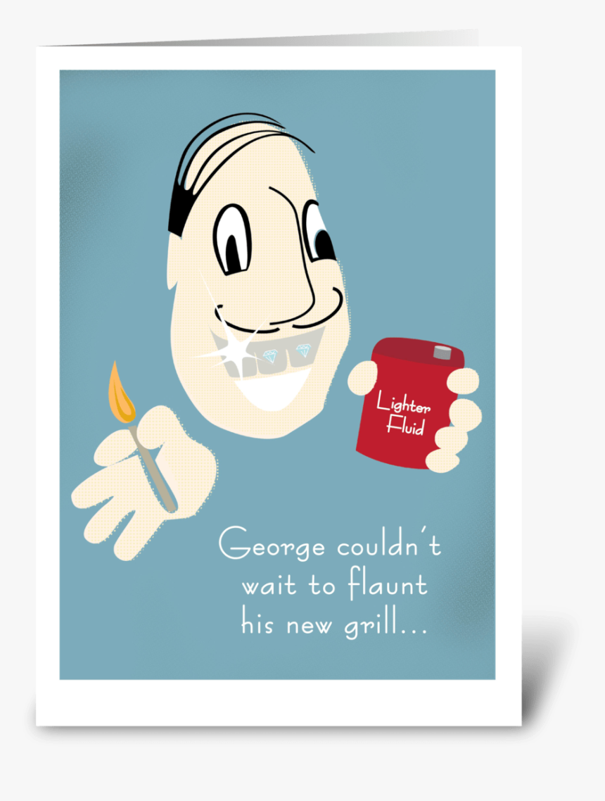 Birthday Grill Greeting Card - Cartoon, HD Png Download