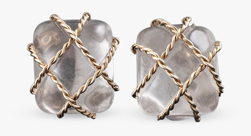 Gold And Crystal Earrings By Seaman Schepps - Earrings, HD Png Download