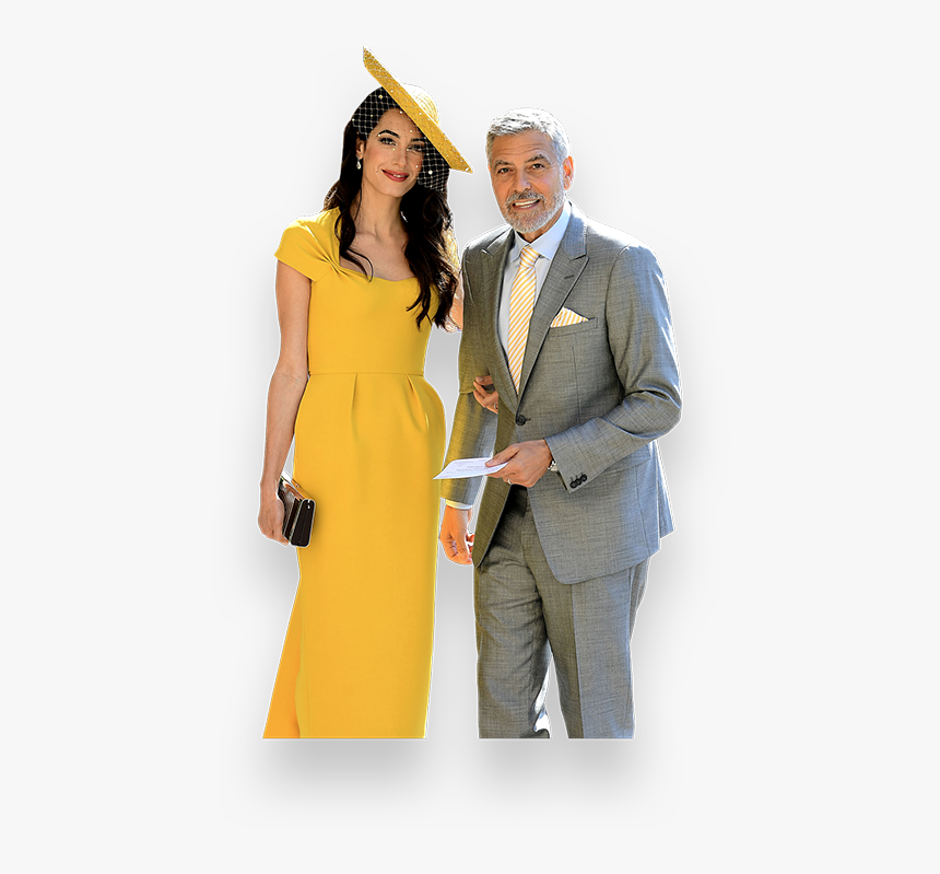 Amal Clooney In Royal Wedding, HD Png Download