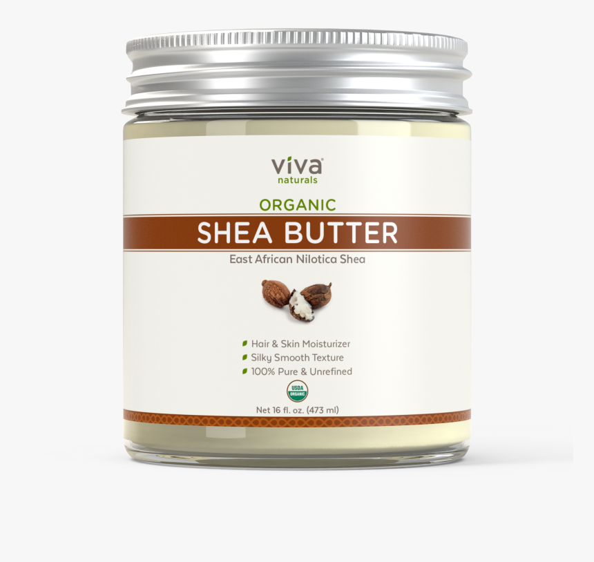 Viva Naturals Organic Shea Butter 16oz Front Of Jar - Viva Naturals Shea Butter, HD Png Download