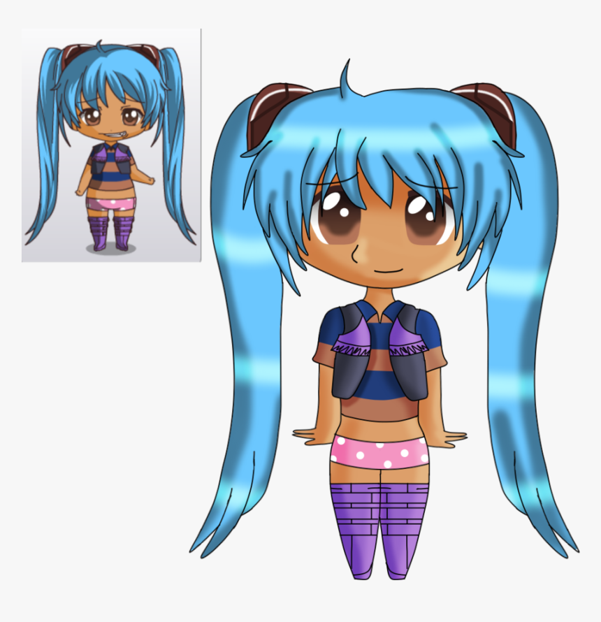Picture Stock Chibi Challenge By Paperfoldingrabbit - Miku Chibi Maker, HD Png Download