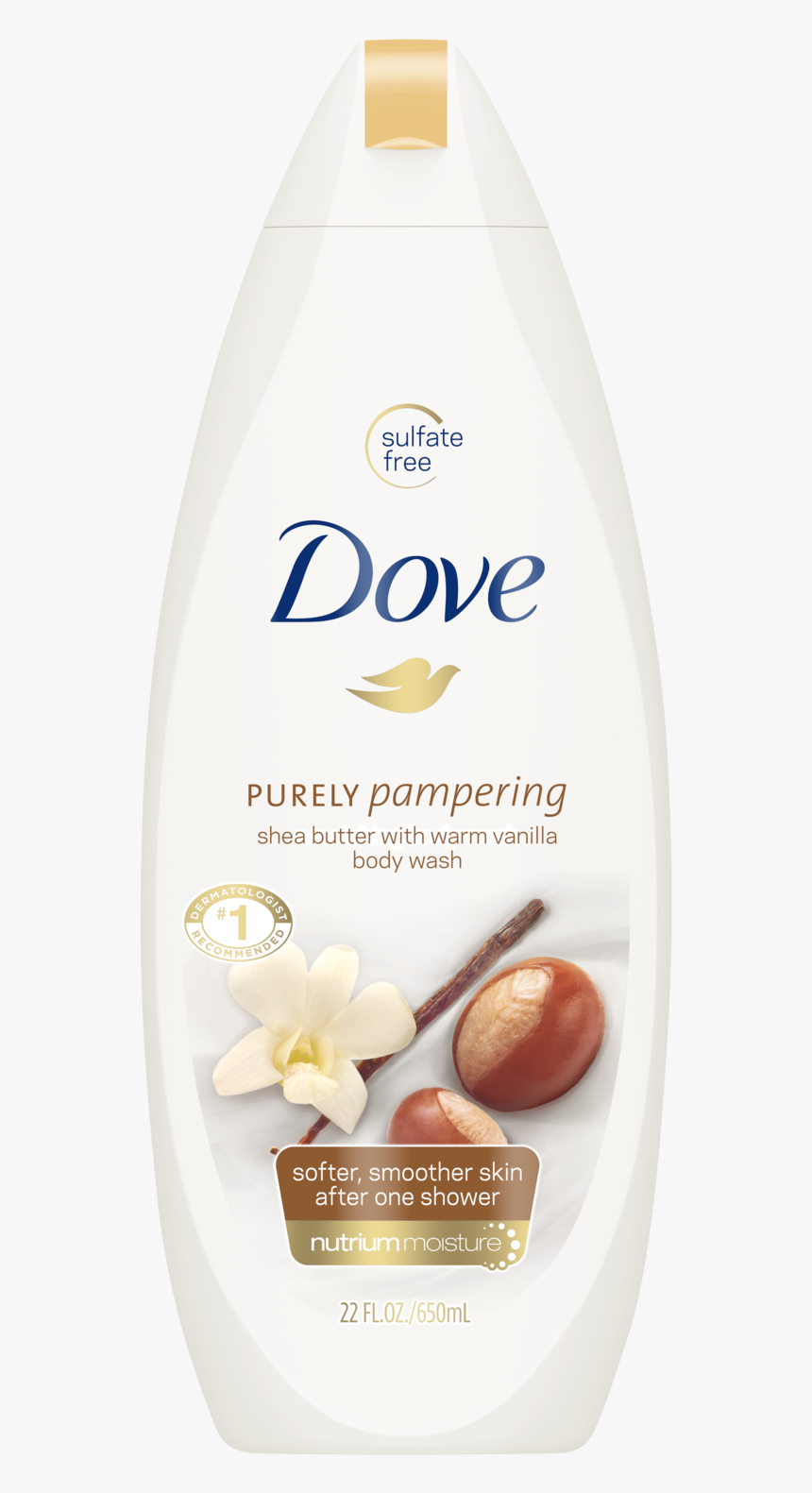 Dove Purely Pampering Shea Butter With Warm Vanilla - Sensitive Skin Dove Body Wash, HD Png Download