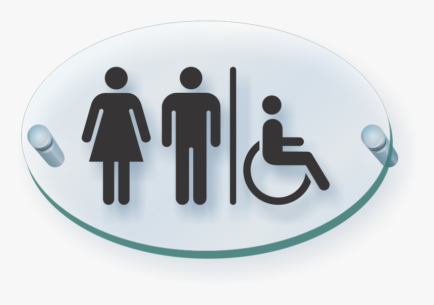 Unisex Handicap Restroom Symbol Clearboss Sign - Princes Trust, HD Png Download